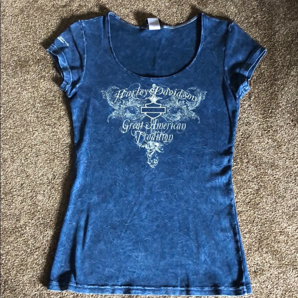 Ribbed Harley Davidson T-shirt